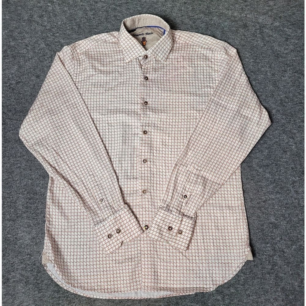 Luchiano Visconti Casual Shirt Men's Size M Abstract Geo Print